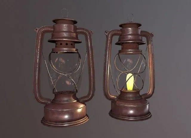 PBR Game 3D Models - Oil Lamp