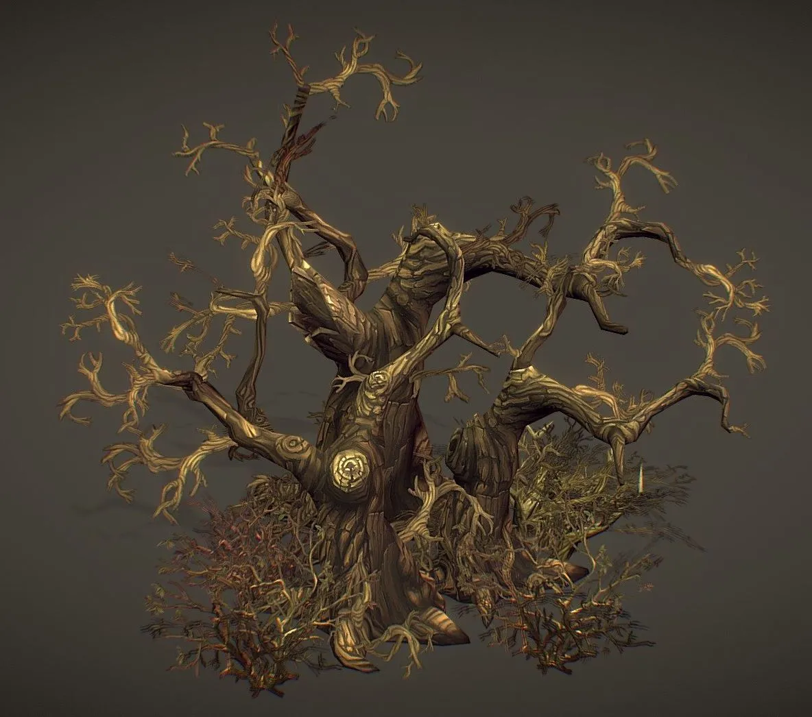 PBR Game 3D Models - Old Creepy Trees Hand Painted Series