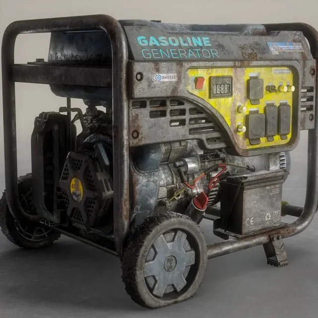 PBR Game 3D Models - Old gasoline generator