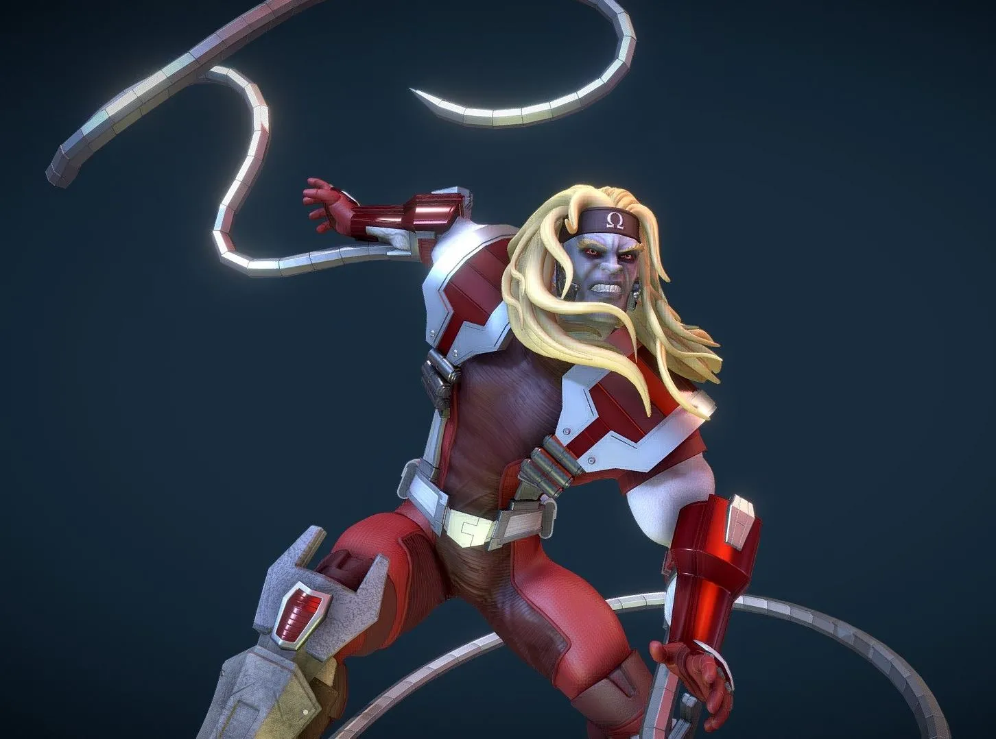 PBR Game 3D Models - Omega Red
