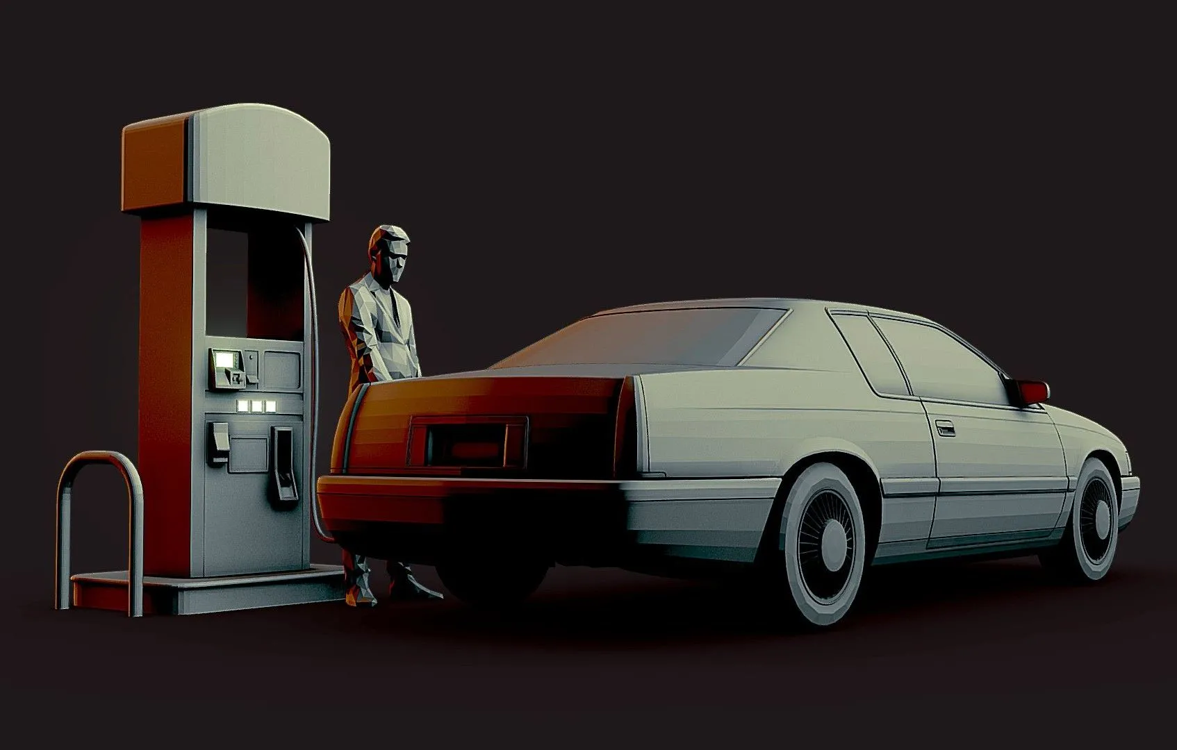 PBR Game 3D Models - On Gas Station Alternative Render