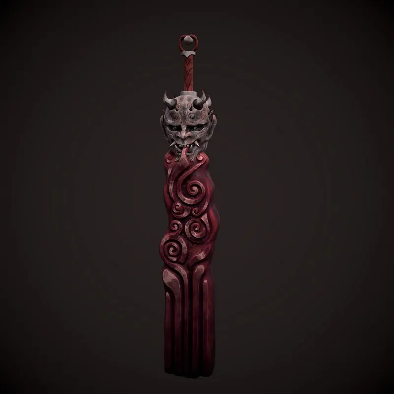 PBR Game 3D Models - Oni Mace