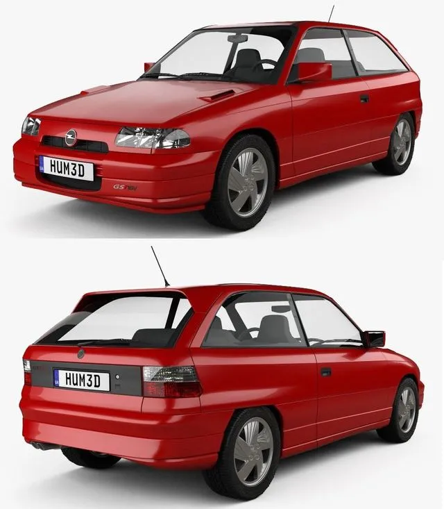 PBR Game 3D Models - Opel Astra (F) 3-door GSi 1991