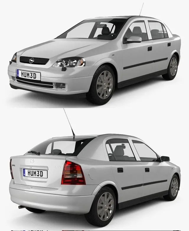 PBR Game 3D Models - Opel Astra G liftback 1998