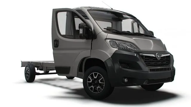PBR Game 3D Models - Opel Movano Chassis Truck SCab 4300WB HQInterior 2023