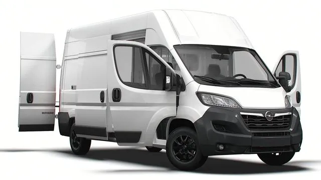 PBR Game 3D Models - Opel Movano Van L3H3 HQ Interior 2023