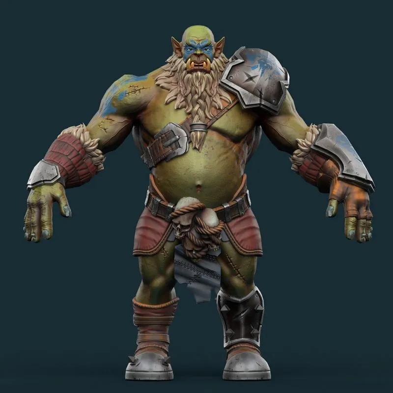 PBR Game 3D Models - Ork warrior
