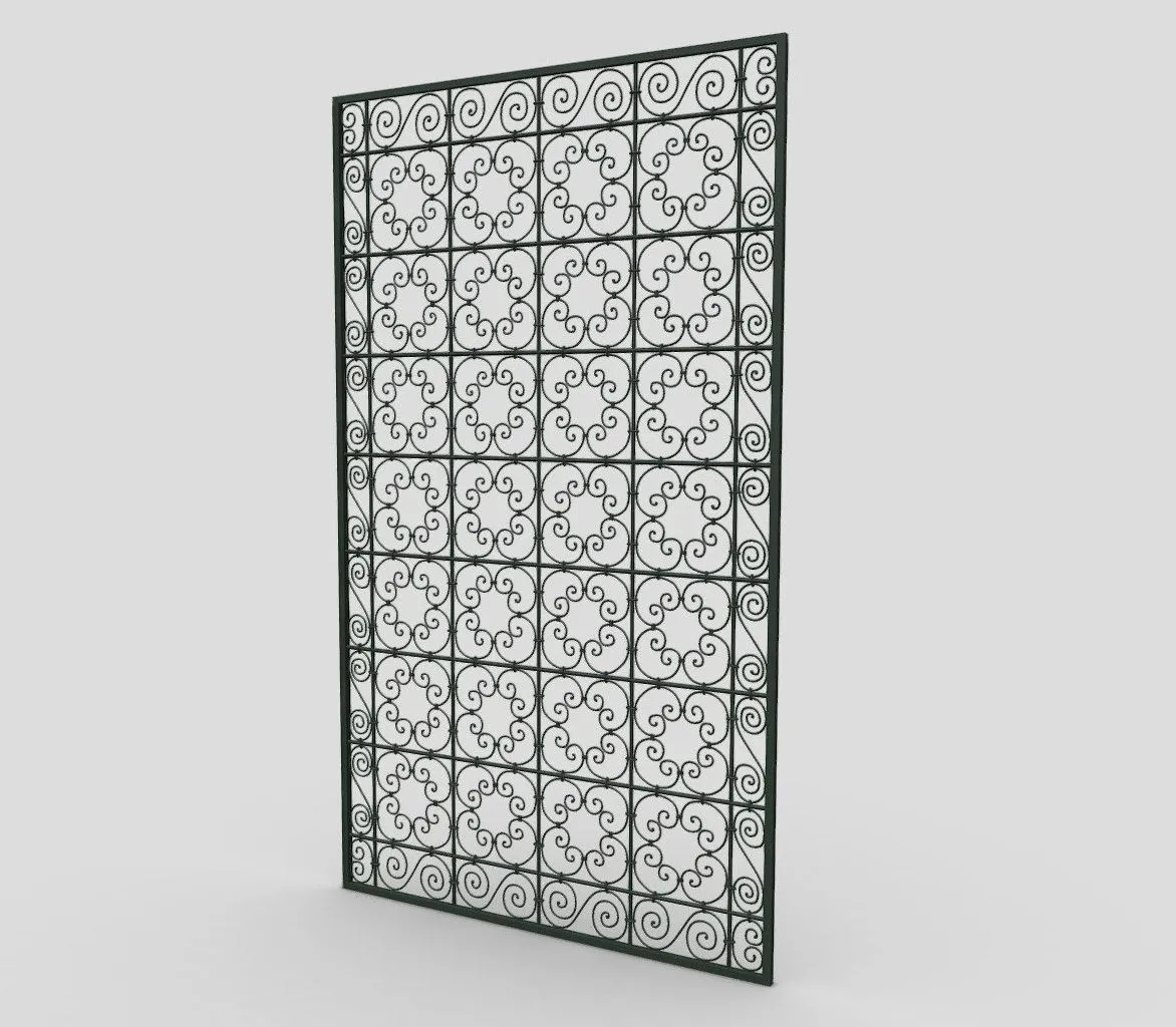 PBR Game 3D Models - Ornamental Arab Grate