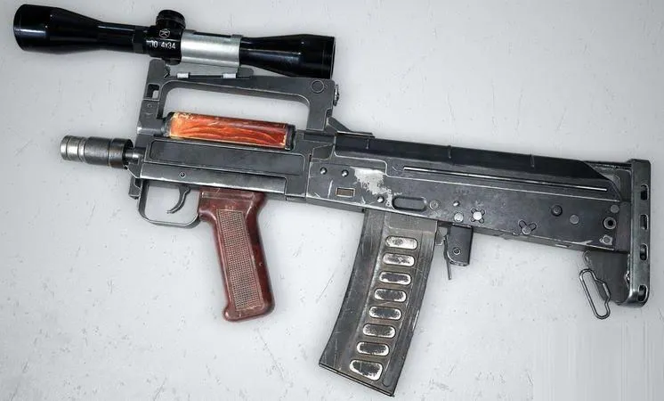 PBR Game 3D Models - OTs-14 Groza Russian assault rifle-grenade launcher system