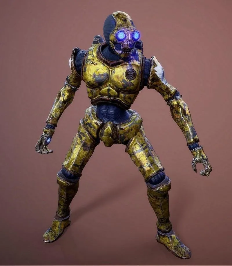 PBR Game 3D Models - Overclocked Bot