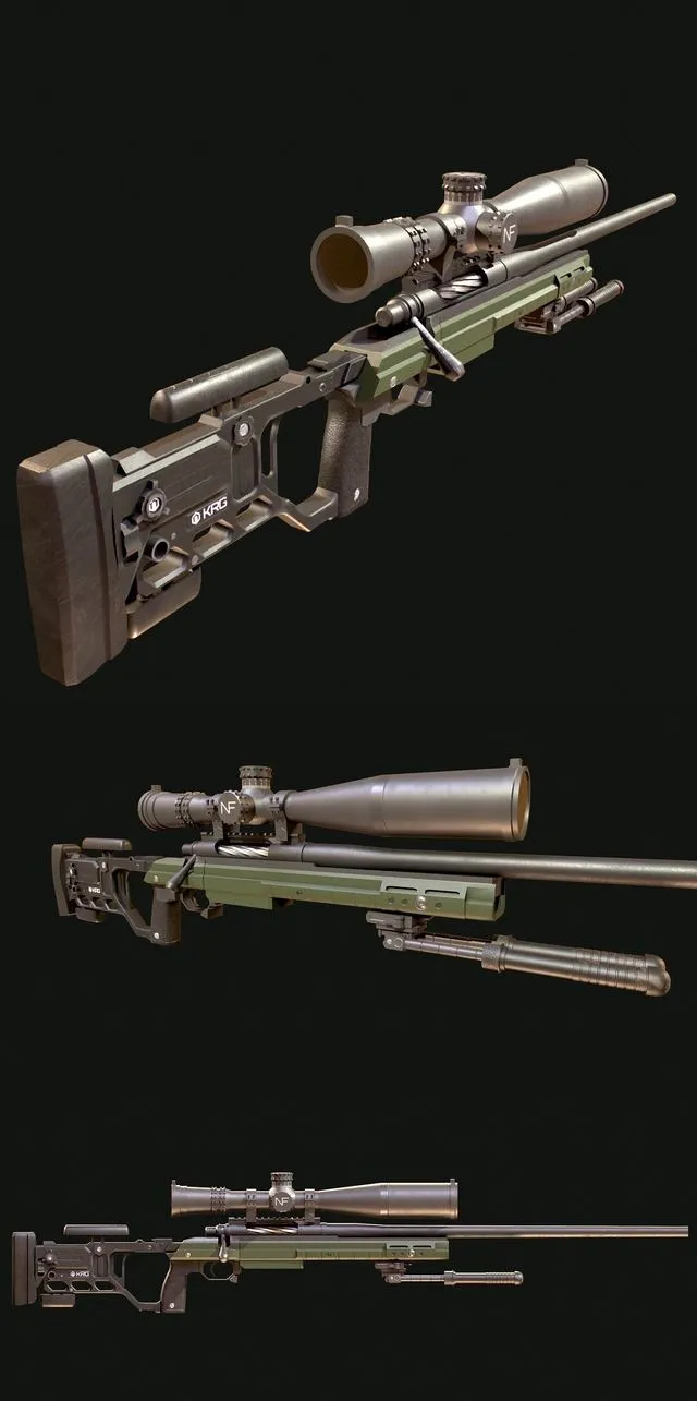 PBR Game 3D Models - Paladin CheyTac