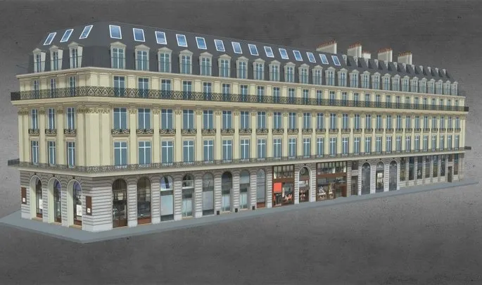 PBR Game 3D Models - Palais Garnier Opera House Area Building