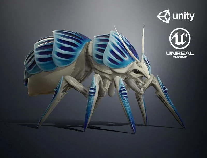 PBR Game 3D Models - Pathfinder Bug Creature