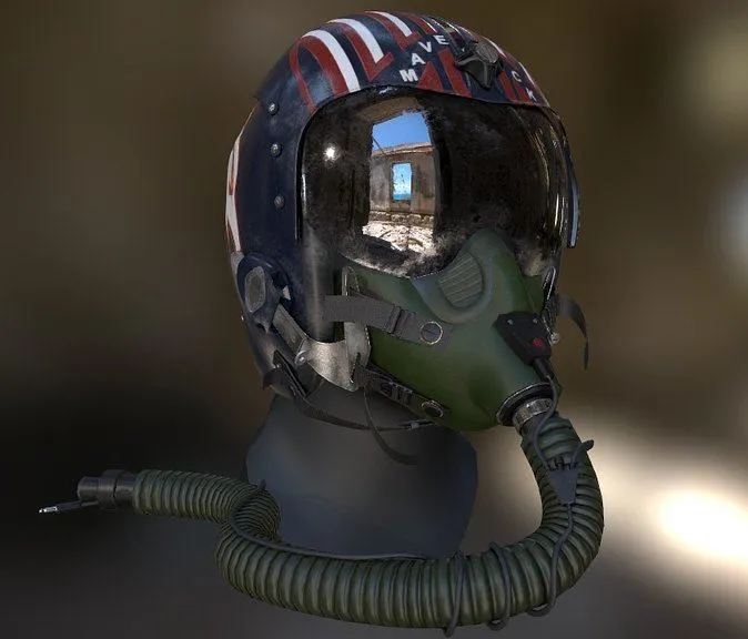PBR Game 3D Models - Pbr Pilot Helmet Hgu33