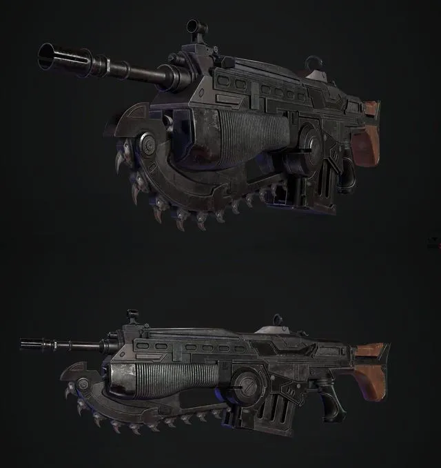 PBR Game 3D Models - PDP Lancer Gun