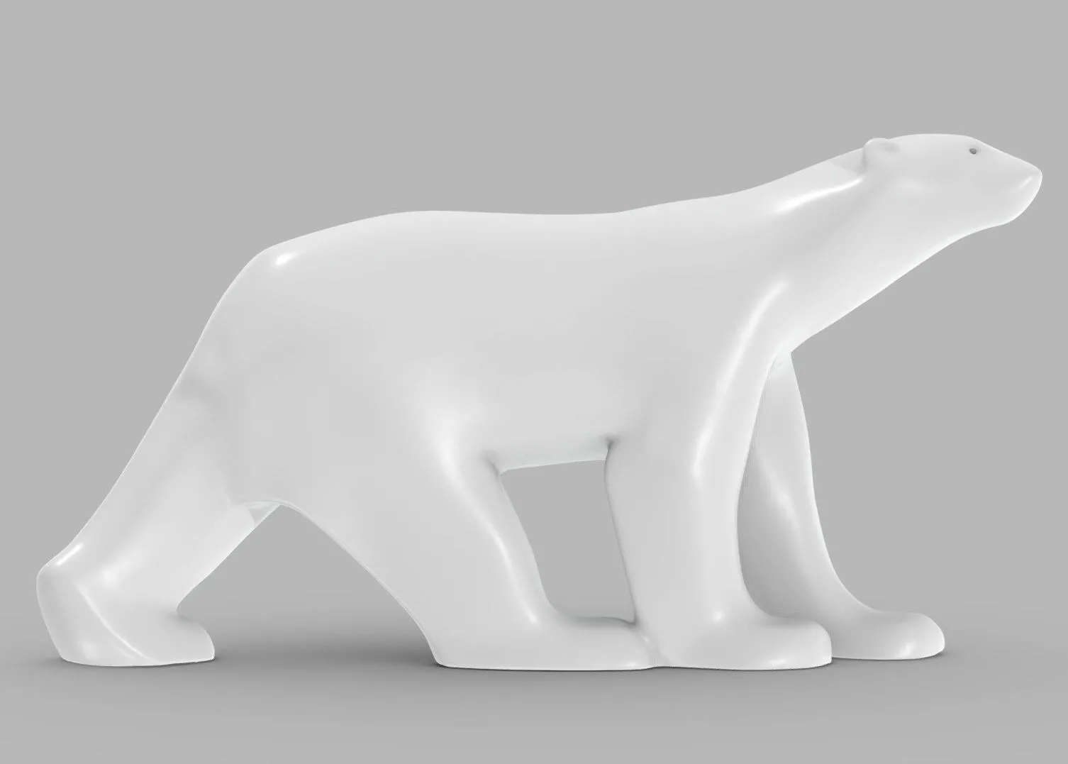 PBR Game 3D Models - Petit Ours Blanc Pompon