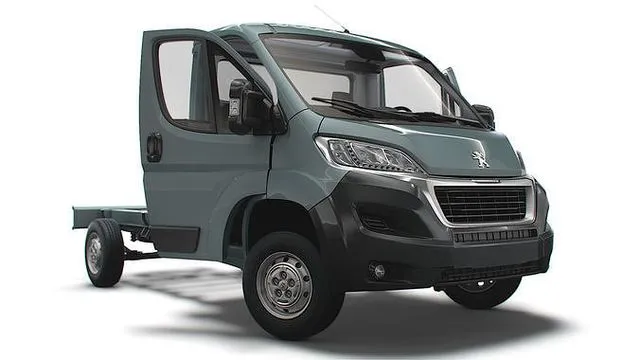 PBR Game 3D Models - Peugeot Boxer Chassis Truck SCab 3450WB HQInterior 2023