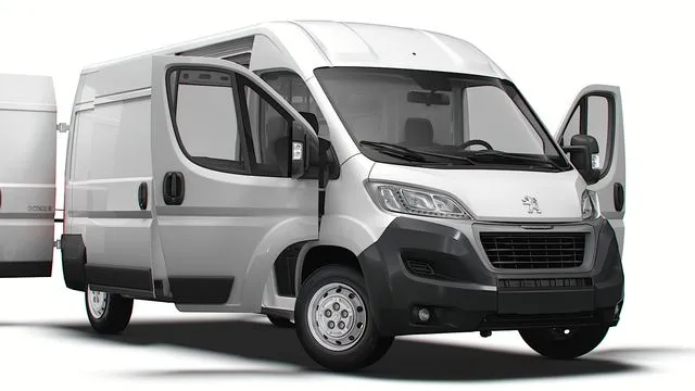 PBR Game 3D Models - Peugeot Boxer Van L3H2 HQ Interior 2023