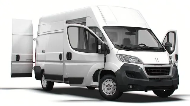 PBR Game 3D Models - Peugeot Boxer Van L3H3 HQ Interior 2023