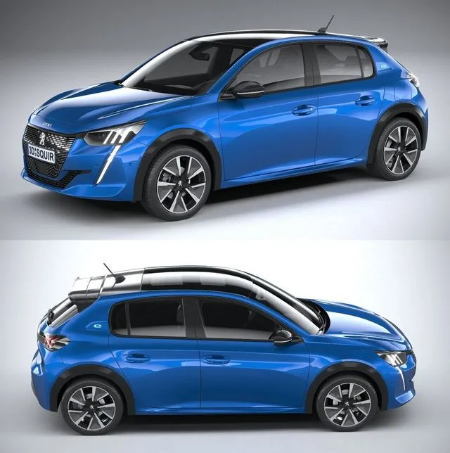 PBR Game 3D Models - Peugeot e-208 2020