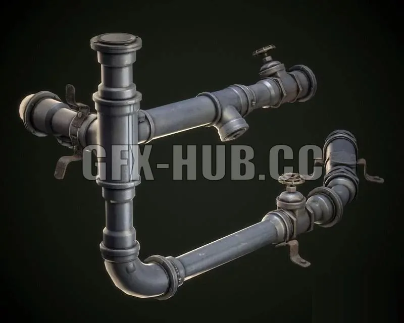 PBR Game 3D Models - PIPES