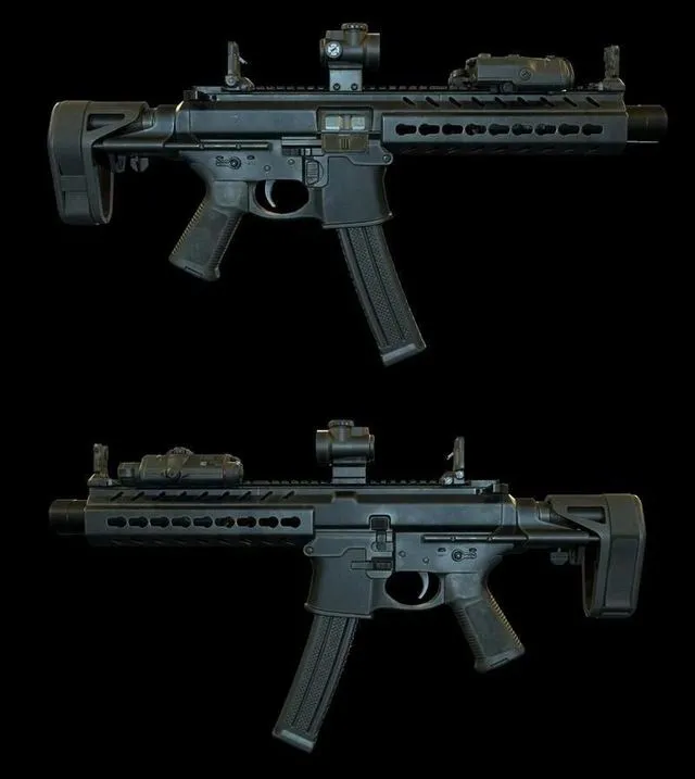 PBR Game 3D Models - Pistol Caliber Carbine