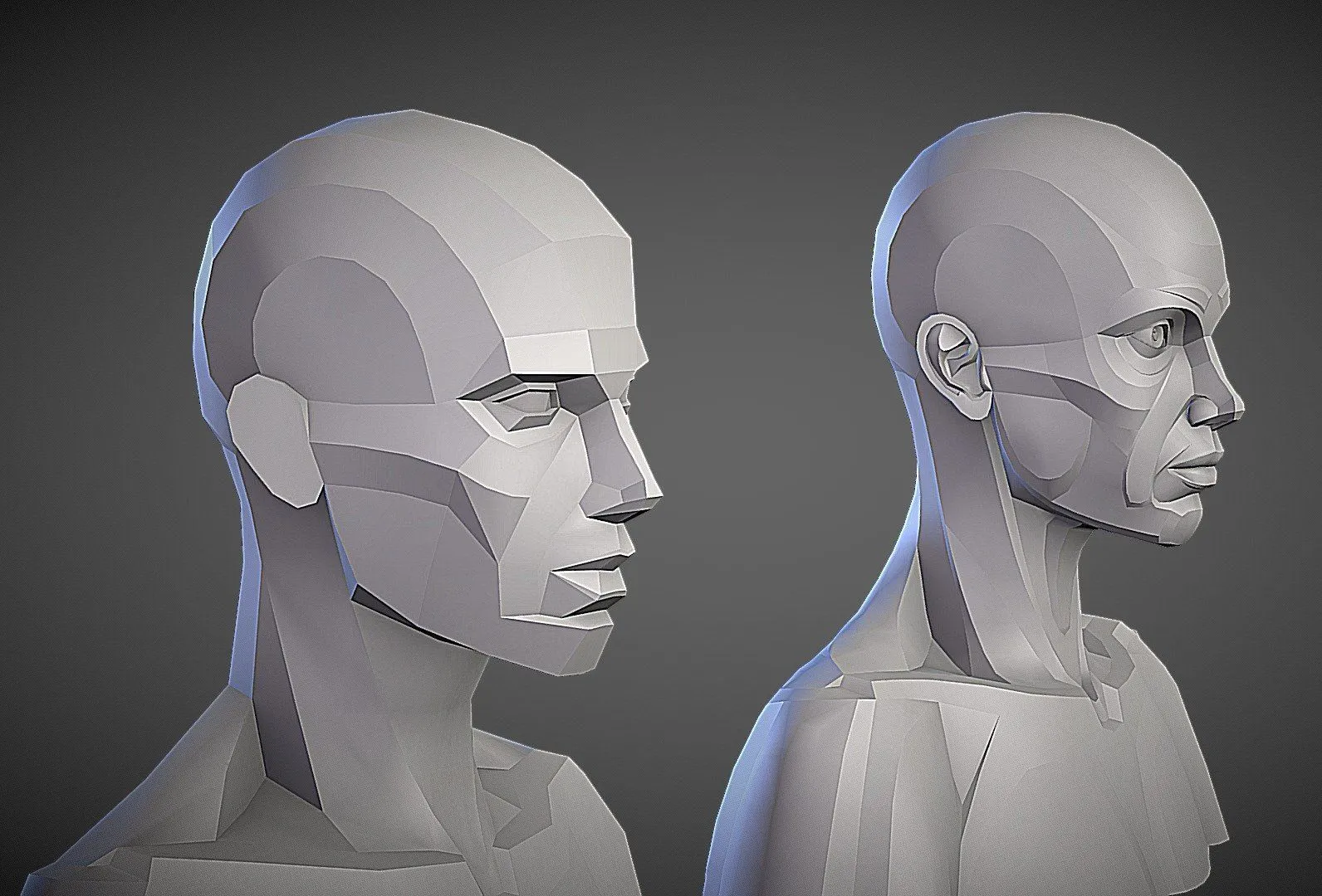 PBR Game 3D Models - Planar Female Head