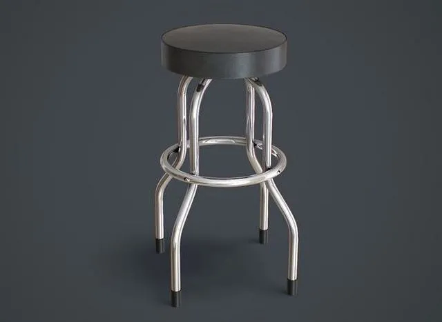 PBR Game 3D Models - Playing Bar Stool