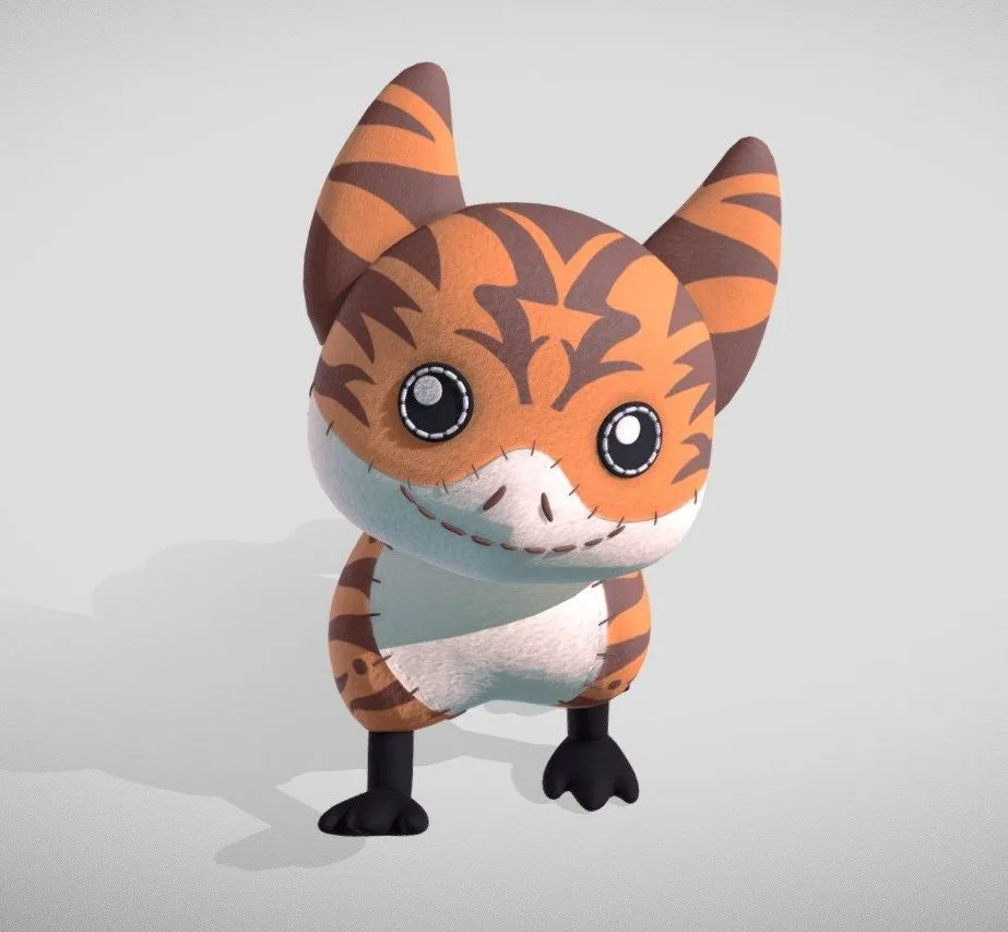 PBR Game 3D Models - Plushie Loth Cat