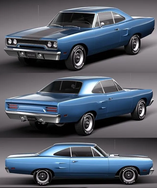 PBR Game 3D Models - Plymouth Road Runner 1970