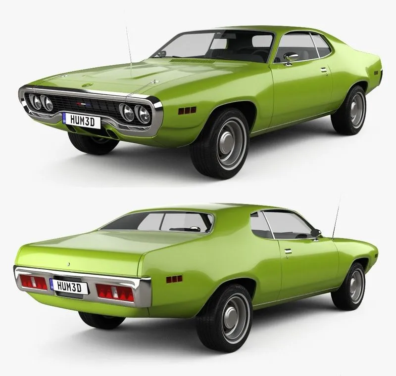 PBR Game 3D Models - Plymouth Satellite 1971