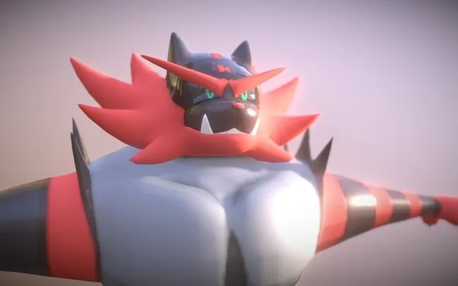 PBR Game 3D Models - (Pokemon Sun Moon) Incineroar Rig