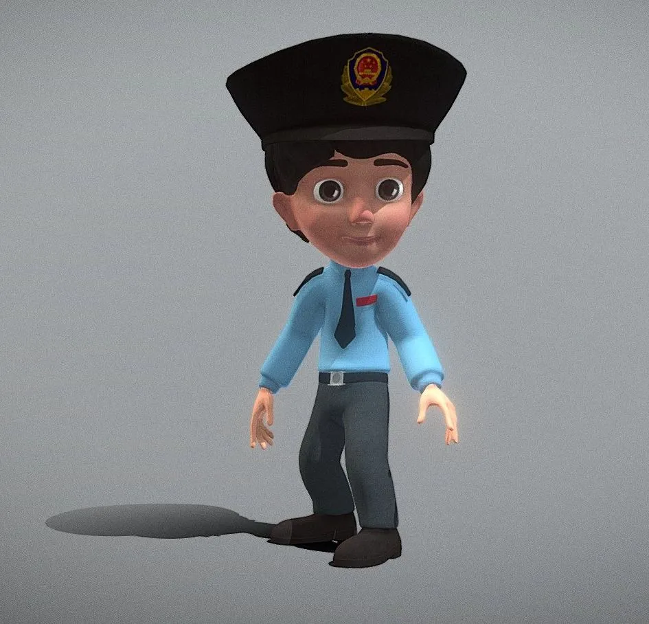 PBR Game 3D Models - Police