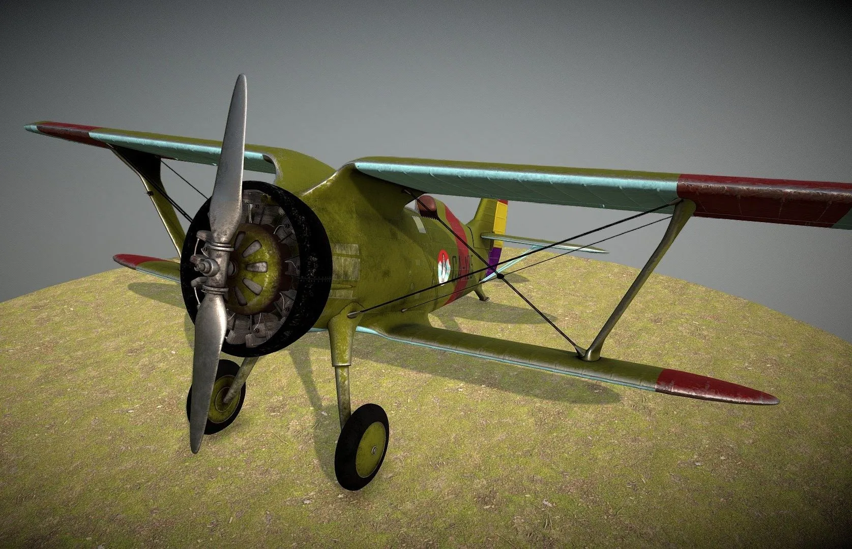 PBR Game 3D Models - Polikarpov I 15 Chato