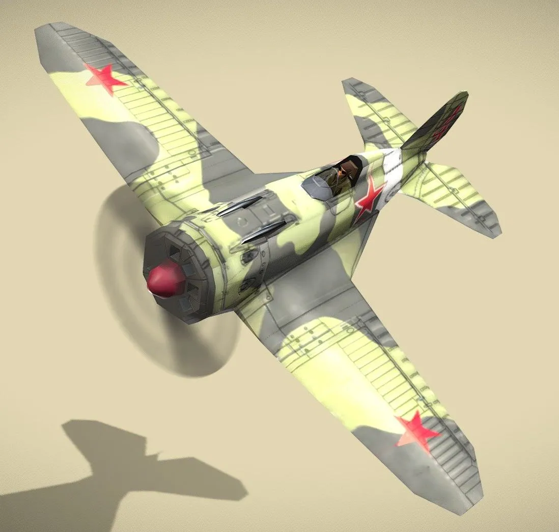 PBR Game 3D Models - Polikarpov I 16 Donkey