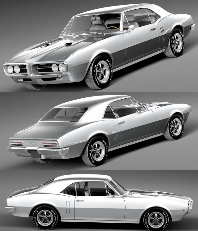 PBR Game 3D Models - Pontiac Firebird 1967