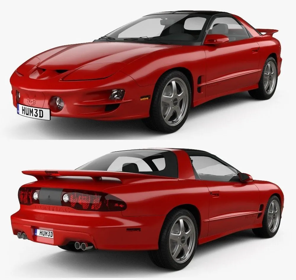 PBR Game 3D Models - Pontiac Firebird Trans Am 1998