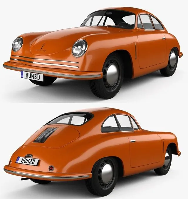 PBR Game 3D Models - Porsche 356 coupe 1948
