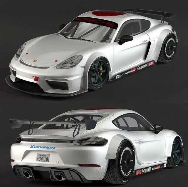 PBR Game 3D Models - Porsche 718 Cayman GT4 Clubsport 2019