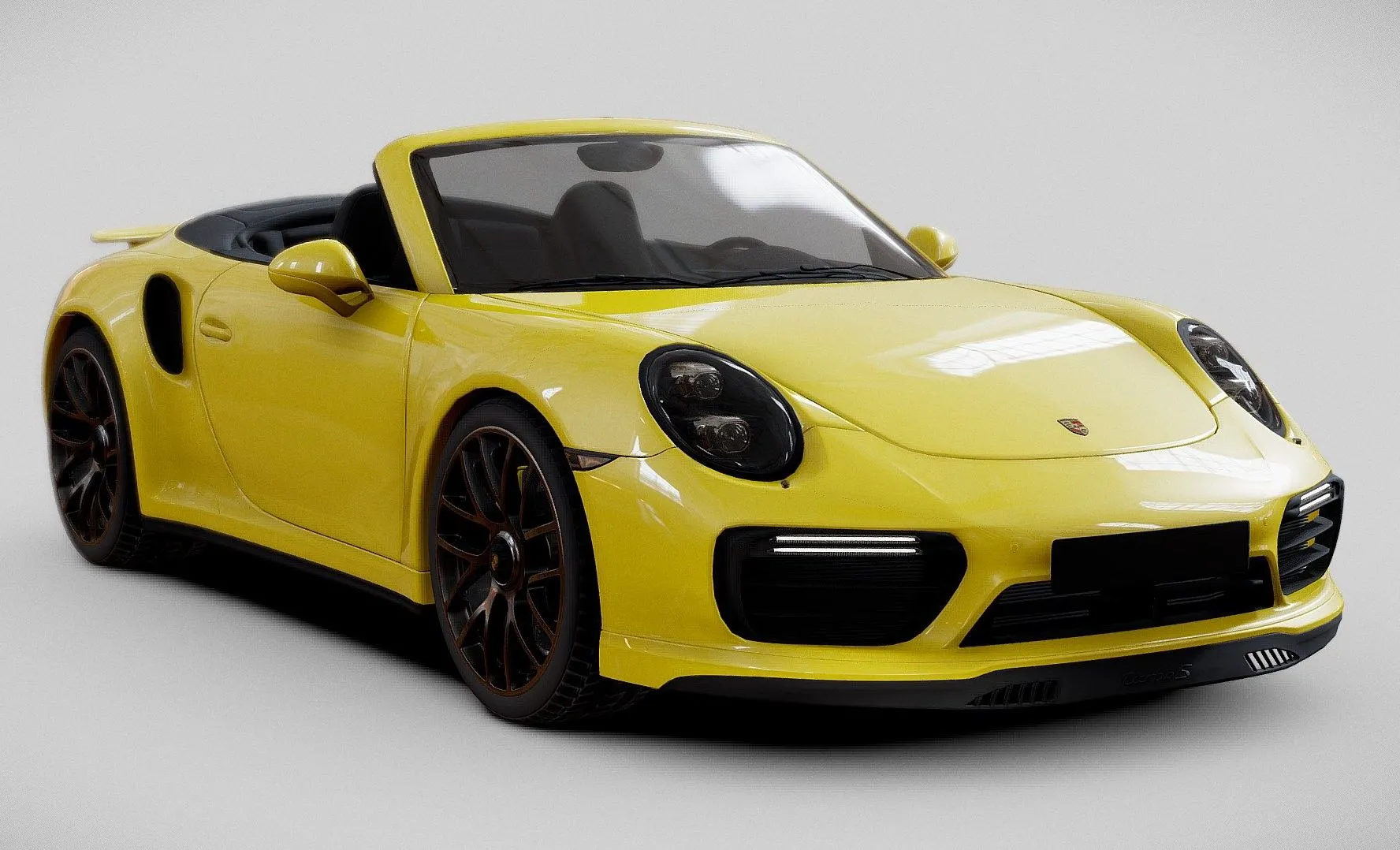 PBR Game 3D Models - Porsche 911 Turbo S Convertible 2016 30Off
