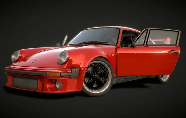 PBR Game 3D Models - Porsche 930 Turbo