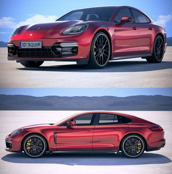 PBR Game 3D Models - Porsche Panamera GTS 2019