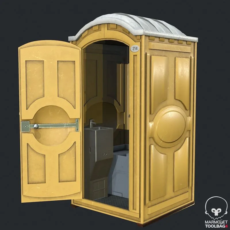 PBR Game 3D Models - Portable Toilet – WC