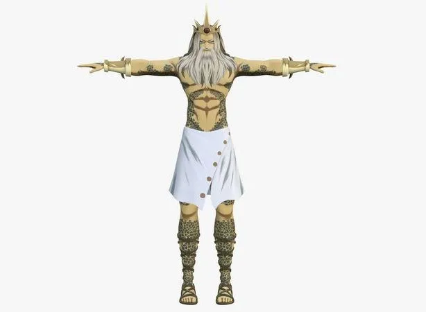 PBR Game 3D Models - POSEIDON king of gods