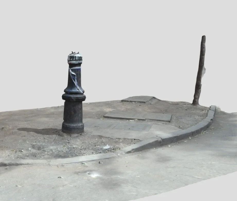 PBR Game 3D Models - Postes Luz 3 Bajados Alameda Metro Bqdno Dec19