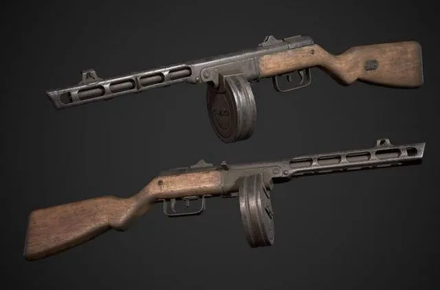 PBR Game 3D Models - PPSH-41 gun