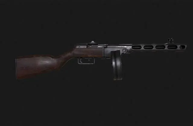 PBR Game 3D Models - PPSH 41 Submachine Gun