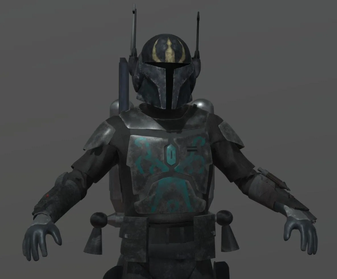 PBR Game 3D Models - Pre Vizsla Clone Wars Seasons 4 5 3D Model