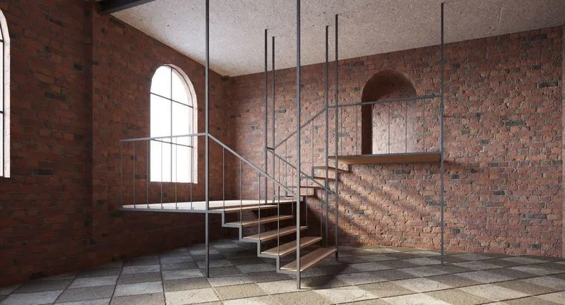 PBR Game 3D Models - Premises Brick Wall Interior
