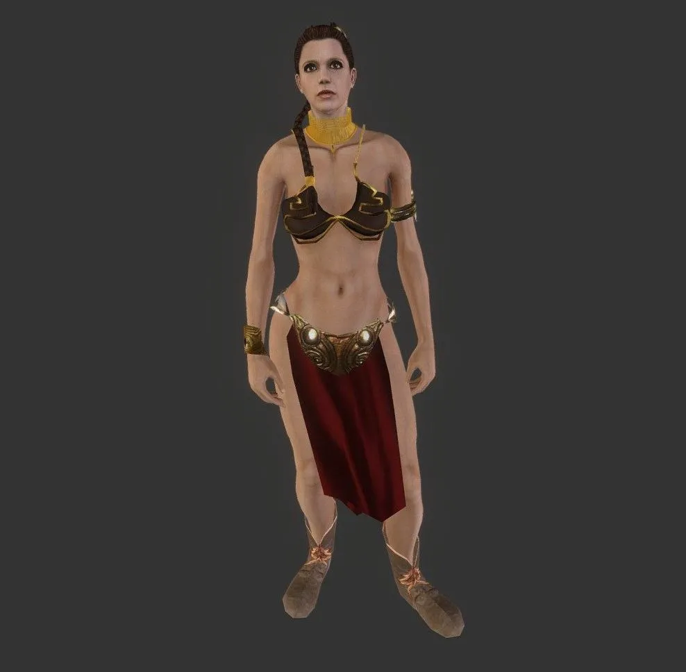 PBR Game 3D Models - Princess Leia